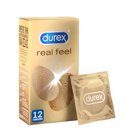 Durex Προφυλακτικά Real Feel Πολύ Λεπτά Χωρίς Λάτεξ 12 Τμχ