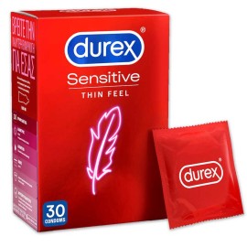 Durex Sensitive Λεπτά Προφυλακτικά Για Μεγαλύτερη Ευαισθησία 30τμχ