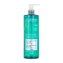 A-Derma Biology-AC Cleansing Foaming Gel Purifying Face, Chest & Back 400ml
