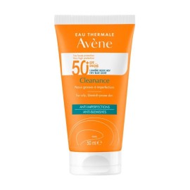 Avene Cleanance Solaire Αντηλιακό Προσώπου Spf50+ για το Ευαίσθητο Λιπαρό Δέρμα με Ατέλειες 50ml