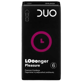 DUO LOoonger Pleasure Προφυλακτικά Για Μεγαλύτερη Διάρκεια 6 τμχ