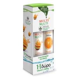 Power Health Power of Nature Multi+Multi 24 eff.tabs Stevia + Δώρο Vitamin C 500 mg 20 eff.tabs