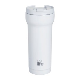 Ecolife Coffee Thermos Ποτήρι Καφέ Θερμός White 420ml