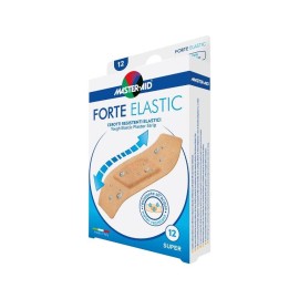 Master Aid Forte Elastic Ελαστικά Αυτοκόλλητα Strips Καφέ Super 86x39mm 12 τεμ