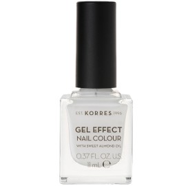 Korres Gel Effect Nail Colour 01 Blanc White Βερνίκι Νυχιών 11ml