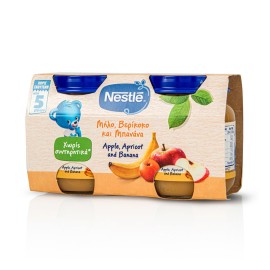 Nestle Παιδική Τροφή με Μήλο, Βερίκοκο και Μπανάνα 2x125gr