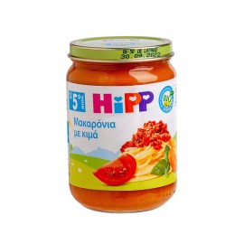 HiPP Βρεφικό Γεύμα Υποαλλεργικό Μακαρόνια Με Κιμά Βιολογικής Παραγωγής Μετά Τον 5ο Μήνα 190gr