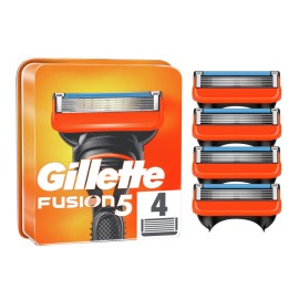 Gillette Fusion5 Ανταλλακτικές Κεφαλές Ανδρικής Ξυριστικής Μηχανής 4τεμ