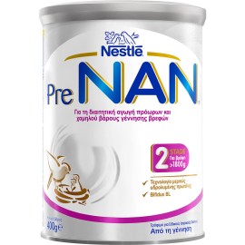 Nestle PreNAN Discharge 2 Stage Γάλα σε Σκόνη για Λιποβαρή & Πρόωρα Βρέφη Από τη Γέννηση 400gr