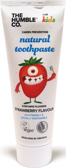 The Humble Co. Kids Natural Toothpaste Strawberry Παιδική Φυσική Οδοντόκρεμα Φράουλα 75 ml