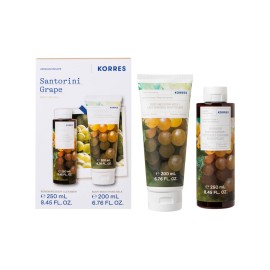Korres Promo Santorini Grape Body Smoothing Milk 200ml Renewing Body Cleanser 250ml