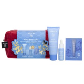 Apivita Promo Aqua Beelicious Oil-Free Hydrating Rich Texture Gel-Cream 40ml & Refreshing Hydrating Face Booster 10ml & Δώρο Cooling Hydrating Eye Gel 1,5ml & Νεσεσέρ