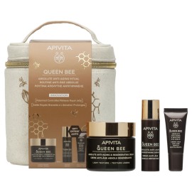 Apivita Promo Queen Bee Absolute Anti-Aging & Regenerating Cream Light Texture 50ml & Redefining Serum 10ml & Δώρο Reviving Eye Cream 5ml & Νεσεσέρ 1 Τεμάχιο