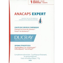 Ducray Anacaps Expert Chronic Hair Loss Συμπλήρωμα Διατροφής κατά της Χρόνιας Τριχόπτωσης 30caps