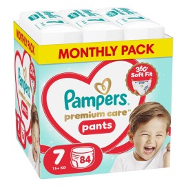 Pampers Premium Care Pants Μέγεθος 7 (15+kg) 84 Πάνες-Βρακάκι
