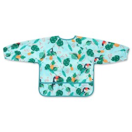 BabyOno Αδιάβροχη Σαλιάρα Toucans με Μακρύ Μανίκι 6m-2Υ