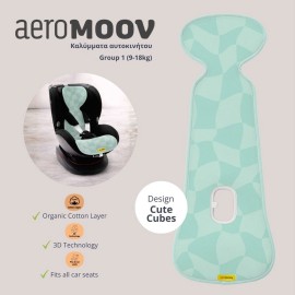 Aeromoov Air Layer Group 1 (9-18kg) Αντιιδρωτικό Κάλυμμα για Παιδικό Κάθισμα Αυτοκινήτου Cute Cubes 1τεμ - AL-1-CC