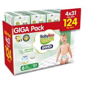 Babylino Premium Ultra Soft Pants Νο6 Extra Large (13-18Kg) 124 τεμ