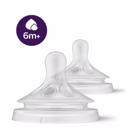 Philips Avent Natural Response Teat Θηλή Μαλακής Σιλικόνης 6m+, 2 τεμ - Κωδ SCY966/02