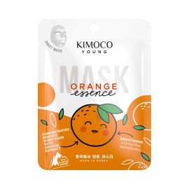 KIMOCO Young Mask Orange Essence Μάσκα Προσώπου για Λάμψη με Εκχύλισμα Πορτοκαλιού και Glacial Water 25ml