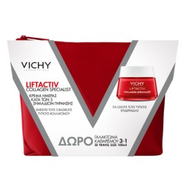 Vichy Promo Xmas Liftactiv Collagen Specialist Κρέμα Ημέρας με Πεπτίδια Κολλαγόνου 50ml & Δώρο Purete Thermale 3in1 Γαλάκτωμα Καθαρισμού 100ml & Δερμάτινο Νεσεσέρ