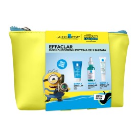 La Roche Posay Promo Effaclar Gel Τζελ Καθαρισμού 50ml, Effaclar Serum Ορός κατά των Eπίμονων Aτελειών 15ml & Effaclar Duo+M Διορθωτική κρέμα κατά των Ατελειών 15ml & Δώρο Νεσεσέρ Minions
