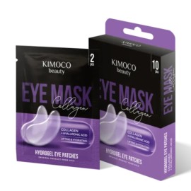 KIMOCO Beauty Eye Mask Collagen Μάσκα Ματιών Σύσφιξη και Ενυδάτωση με Κολλαγόνο και Υαλουρονικό Οξύ 10τεμ