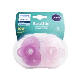 Avent Soothie 0-6m Ροζ - Μωβ 2 τεμ SCF099/22