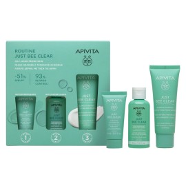 Apivita Promo Just Bee Clear Blemish Control Mattifying Moisturizer 40ml & Δώρο Purifying Cleanser Gel 15ml & Δώρο Pore Minimizing Purifying Lotion 50ml