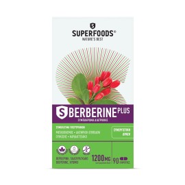 Superfoods S Berberine Plus Συμπλήρωμα Διατροφής με Βερβερίνη 90caps