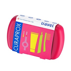 Curaprox Travel Set Fuchsia, Be You Gentle Everyday Whitening Toothpaste Γκρεϊπφουτ & Περγαμόντο 10ml, Οδοντόβουρτσα CS 5460 & Μεσοδόντια Βουρτσάκια