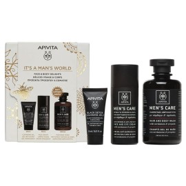 Apivita Promo Mens Care Κρέμα Προσώπου & Ματιών 50ml, Gel Καθαρισμού για Πρόσωπο & Μάτια 50ml & Δώρο Σαμπουάν - Αφρόλουτρο 250ml