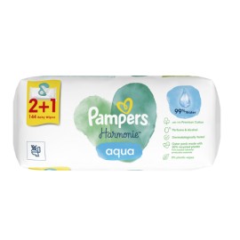 Pampers Harmonie Aqua Baby Wipes Μωρομάντηλα (3x48τεμ) 144 Μαντηλάκια