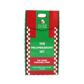 Aloe Colors Xmas Promo The Melomakarono Set με Ho Ho Ho Shower Gel Αφρόλουτρο Σώματος 200ml, Body Lotion Ενυδατικό Γαλάκτωμα Σώματος 120ml & Δώρο Χριστουγεννιάτικο Στολίδι 1τεμ