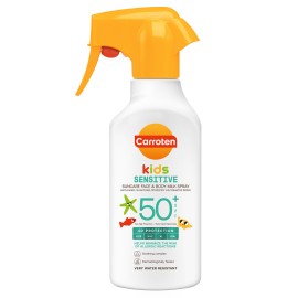 Carroten Kids Sensitive Spf50+ Αντηλιακό Γαλάκτωμα για Πρόσωπο & Σώμα Spray 270ml