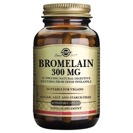 Solgar Bromelain 300mg Βρομελαϊνη Φυσικό Πεπτικό Ένζυμο Που Βοηθά Στην Βελτίωση Της Πέψης 60 veg.caps