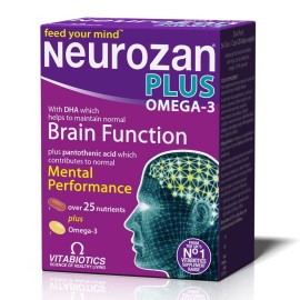 Vitabiotics Neurozan Plus Omega-3 Συμπλήρωμα Διατροφής που Ενισχύει την Εγκεφαλική Λειτουργία 28 tabs / 28 caps