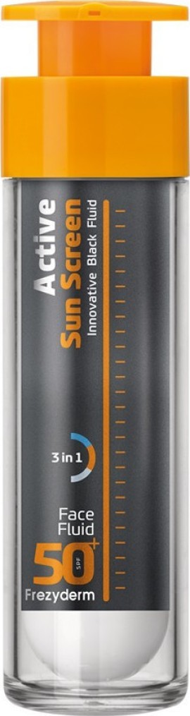 Frezyderm Active Sun Screen Face Fluid SPF50 Αντιηλιακή Κρέμα Προσώπου Για Πολύ Υψηλή Προστασία 50ml
