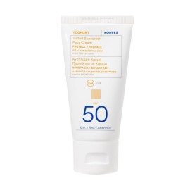Korres Yoghurt Tinted Sunscreen Face Cream Protect & Hydrate Spf50, 50ml