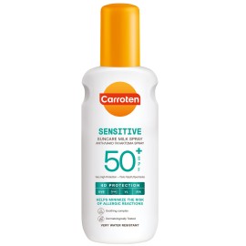 Carroten Sensitive Spf50+ Αντηλιακό Γαλάκτωμα για Πρόσωπο & Σώμα Spray 200ml