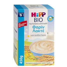 HiPP Κρέμα Με Γάλα Φαρίν Λακτέ Από τον 6ο Μήνα 450 gr