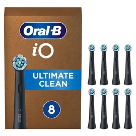 Oral-B iO Ultimate Clean Replacement Brush Heads Black 8τεμ