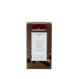 Korres Argan Oil Advanced Colorant 5.6 Καστανό Ανοιχτό Κόκκινο Μόνιμη Βαφή Μαλλιών 1τμχ