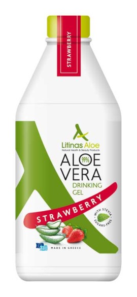 Litinas Aloe Vera Gel Με Γεύση Φράουλα 1000 ml