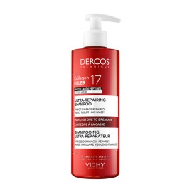 Vichy Dercos Collagen 17 Filler Ultra-Repairing Shampoo Επανορθωτικό Σαμπουάν Μαλλιών κατά του Σπασίματος 400gr
