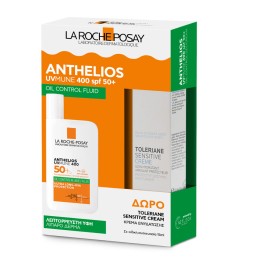 La Roche Posay Promo Anthelios UVMune 400 Oil Control Fluid Spf50+, 50ml & Δώρο Toleriane Moisturiser Sensitive Cream 15ml