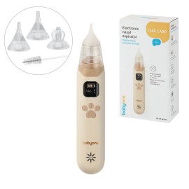 BabyOno Ηλεκτρικός Ρινικός Αποφρακτήρας Μύτης με 3 Επίπεδα Έντασης & Αθόρυβη Λειτουργία Μπεζ 1τεμ