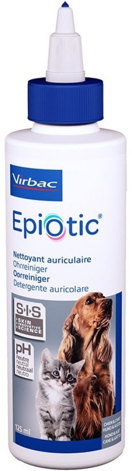 Virbac Epiotic Solution Καθαριστικό Αυτιών σε Σταγόνες για Γάτες & Σκύλους 125ml