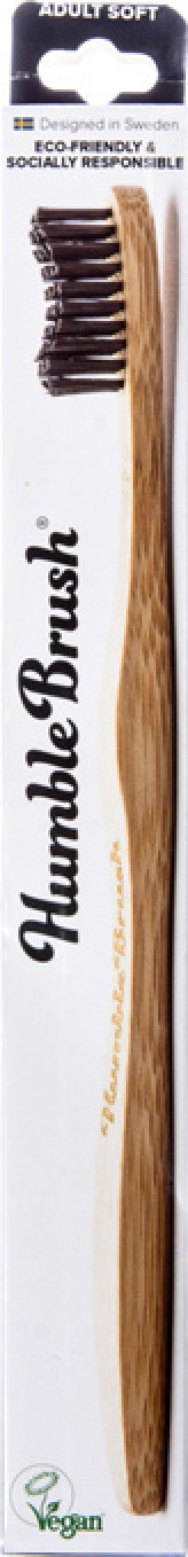The Humble Co. Toothbrush Bamboo Black Μαύρη Οδοντόβουρτσα Απο Μπαμπού Adult Soft 1 τμχ