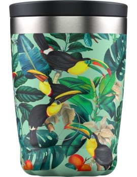 Chillys Ανοξείδωτο Ισοθερμικό Ποτήρι Καφέ Coffee Cup Tropical Toucan 340 ml